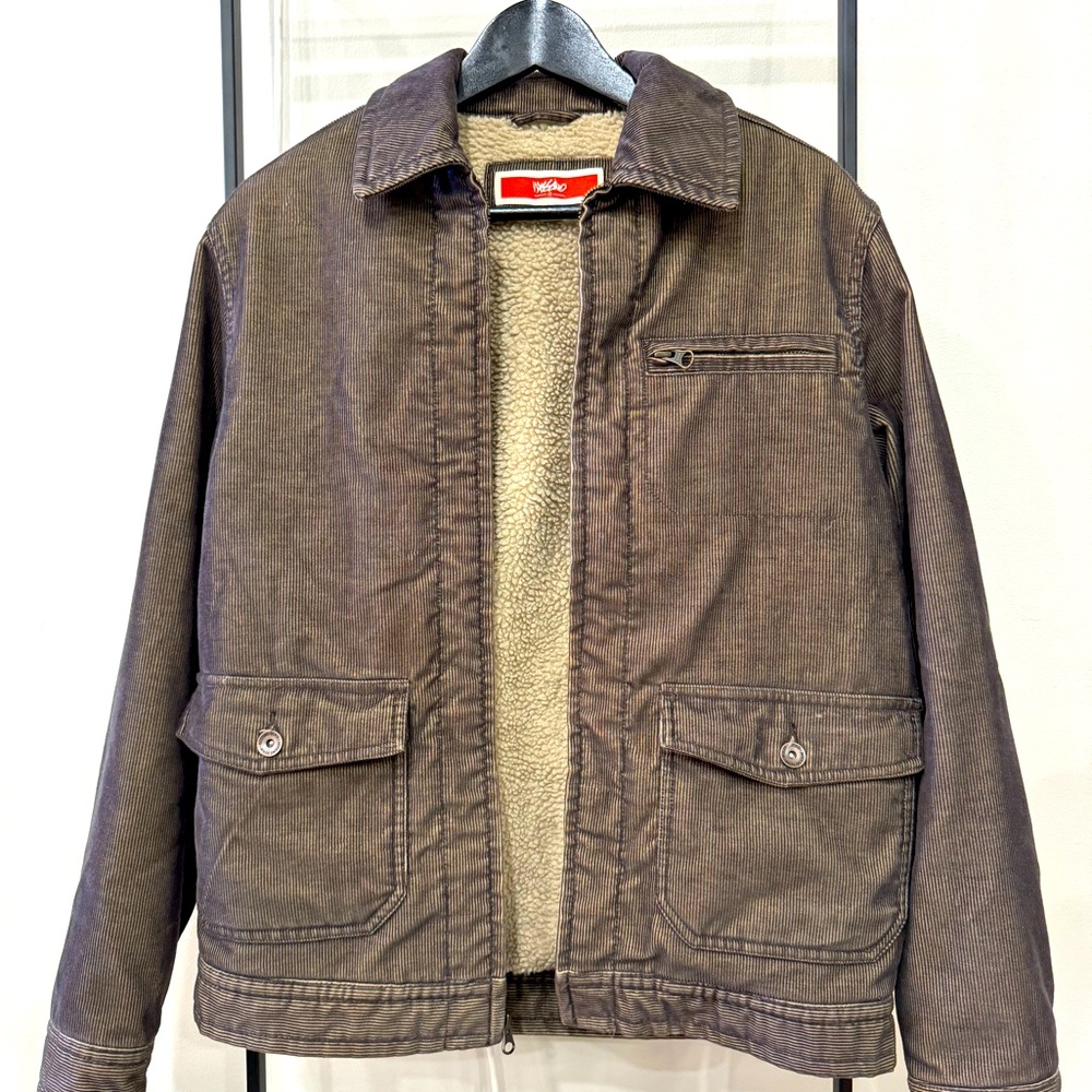 Mossimo brown corduroy Sherpa lined jacket size S